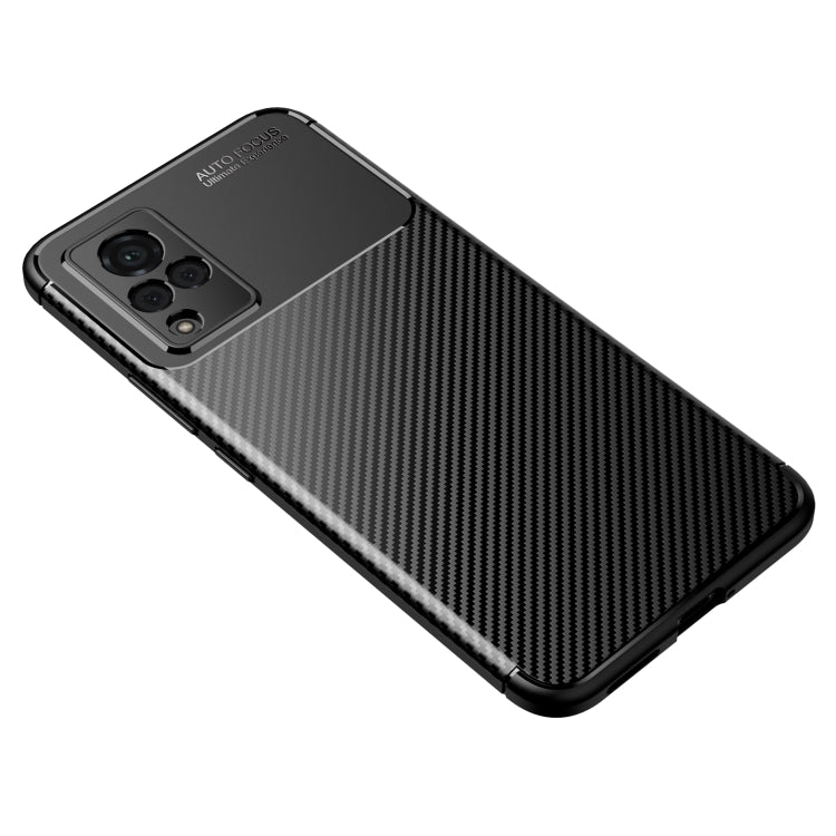 For vivo V21 Carbon Fiber Texture Shockproof TPU Case