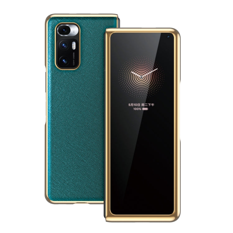 For Xiaomi Mi Mix Fold Electroplated Leather Texture Protective Case