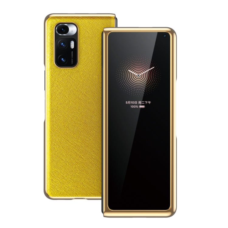 For Xiaomi Mi Mix Fold Electroplated Leather Texture Protective Case