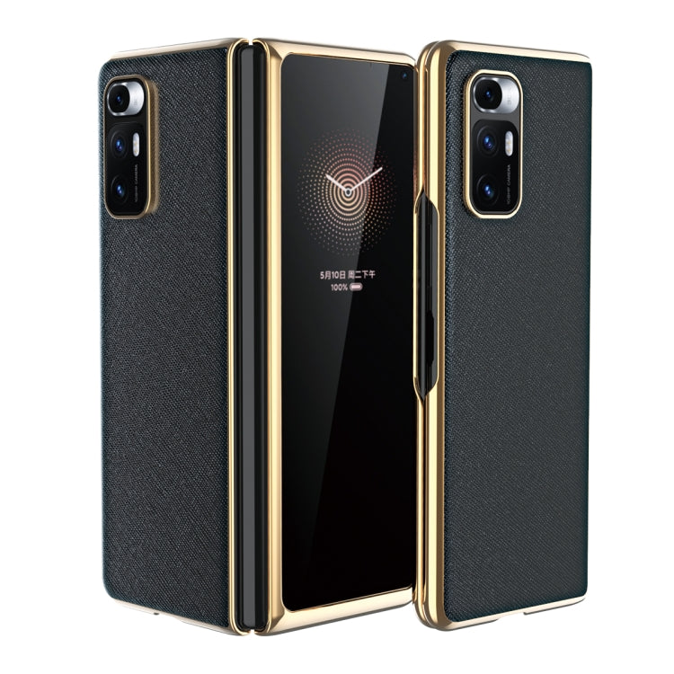 For Xiaomi Mi Mix Fold Electroplated Leather Texture Protective Case