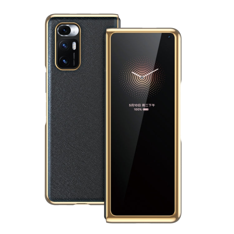 For Xiaomi Mi Mix Fold Electroplated Leather Texture Protective Case