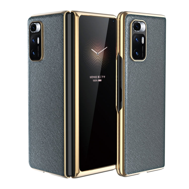 For Xiaomi Mi Mix Fold Electroplated Leather Texture Protective Case