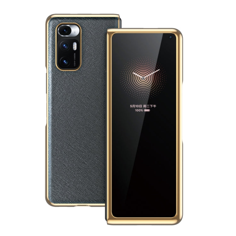 For Xiaomi Mi Mix Fold Electroplated Leather Texture Protective Case