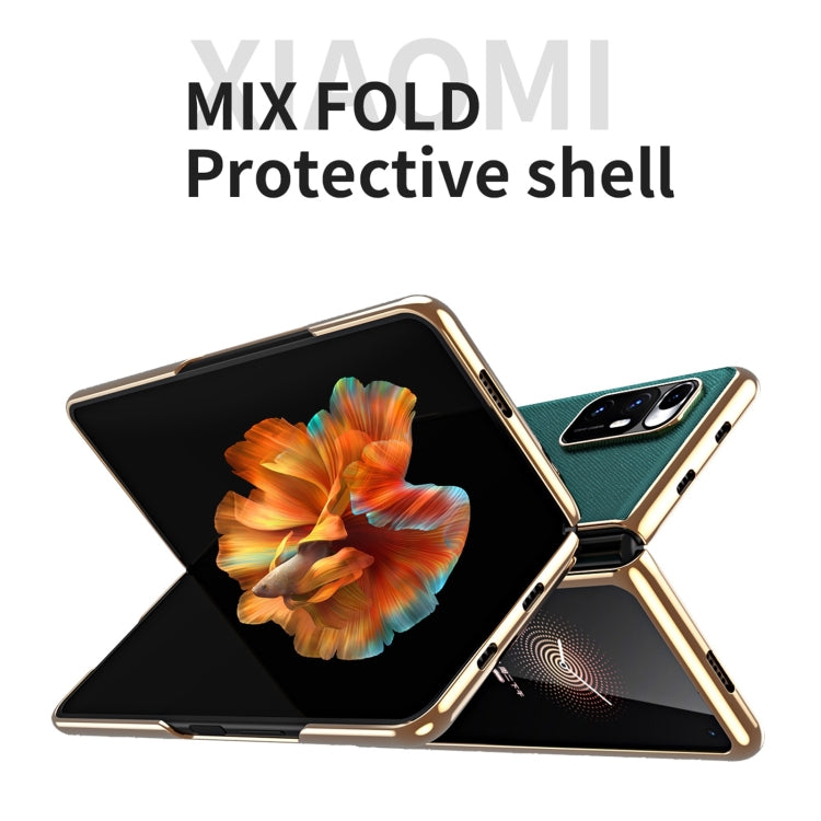 For Xiaomi Mi Mix Fold Electroplated Leather Texture Protective Case