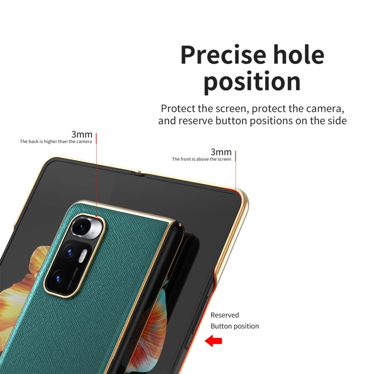 For Xiaomi Mi Mix Fold Electroplated Leather Texture Protective Case