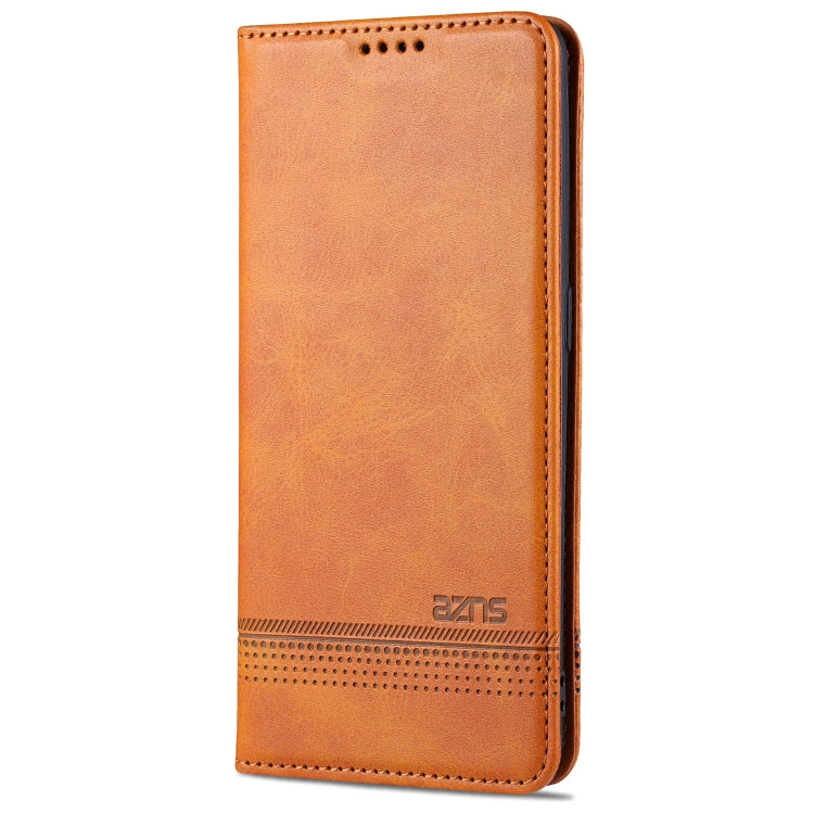 For OPPO A74 4G / F19 AZNS Magnetic Calf Texture Horizontal Flip Leather Case with Card Slots & Holder & Wallet