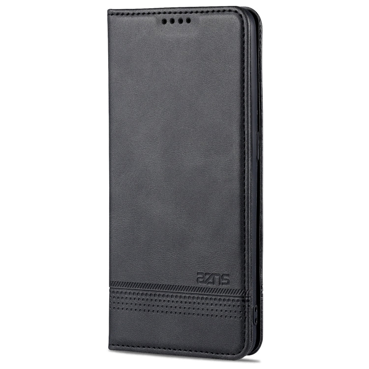 For OPPO A74 4G / F19 AZNS Magnetic Calf Texture Horizontal Flip Leather Case with Card Slots & Holder & Wallet