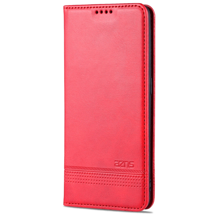 For OPPO A74 4G / F19 AZNS Magnetic Calf Texture Horizontal Flip Leather Case with Card Slots & Holder & Wallet