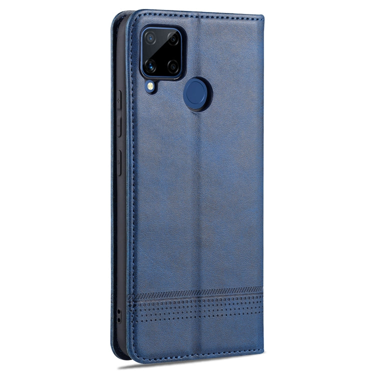 For OPPO Realme C15 / C12 / C25 / Narzo 30A AZNS Magnetic Calf Texture Horizontal Flip Leather Case with Card Slots & Holder & Wallet