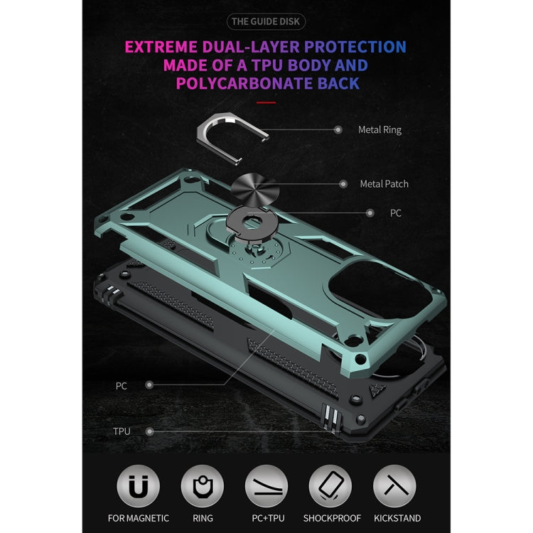 For Xiaomi Mi 11 Pro Shockproof TPU + PC Protective Case with 360 Degree Rotating Holder
