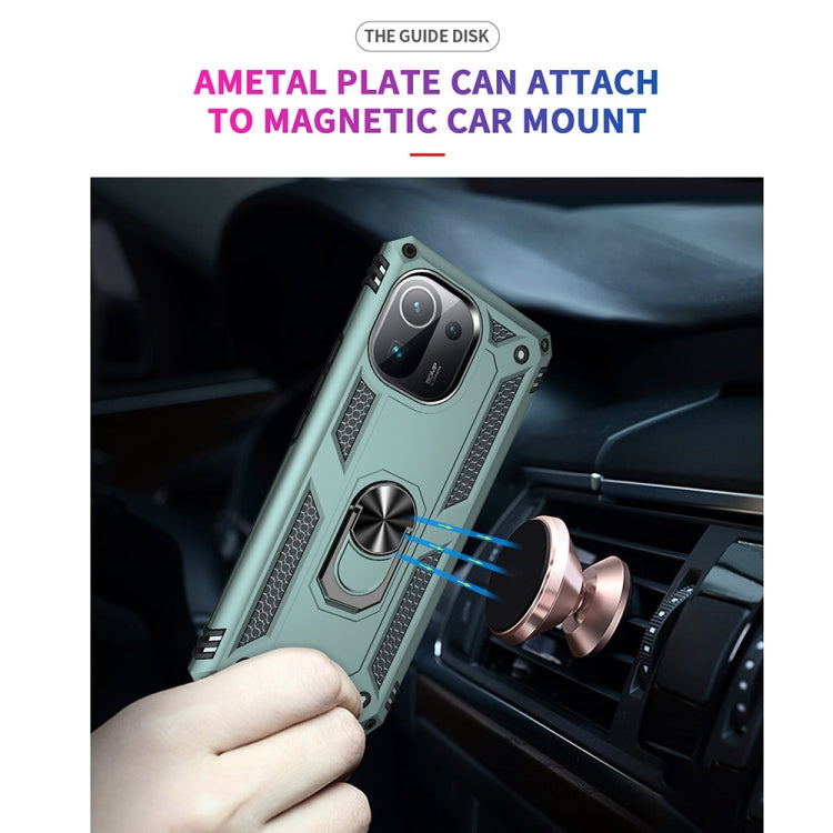 For Xiaomi Mi 11 Pro Shockproof TPU + PC Protective Case with 360 Degree Rotating Holder