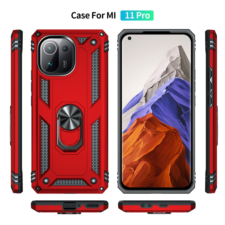 For Xiaomi Mi 11 Pro Shockproof TPU + PC Protective Case with 360 Degree Rotating Holder