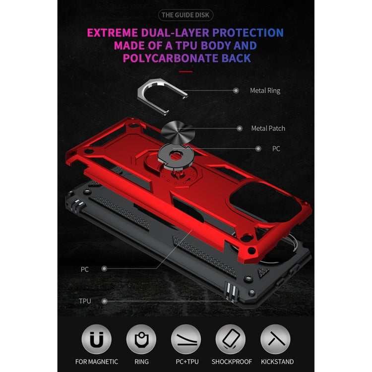 For Xiaomi Mi 11 Pro Shockproof TPU + PC Protective Case with 360 Degree Rotating Holder
