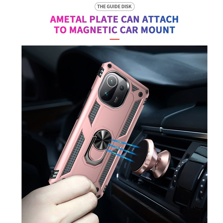 For Xiaomi Mi 11 Pro Shockproof TPU + PC Protective Case with 360 Degree Rotating Holder
