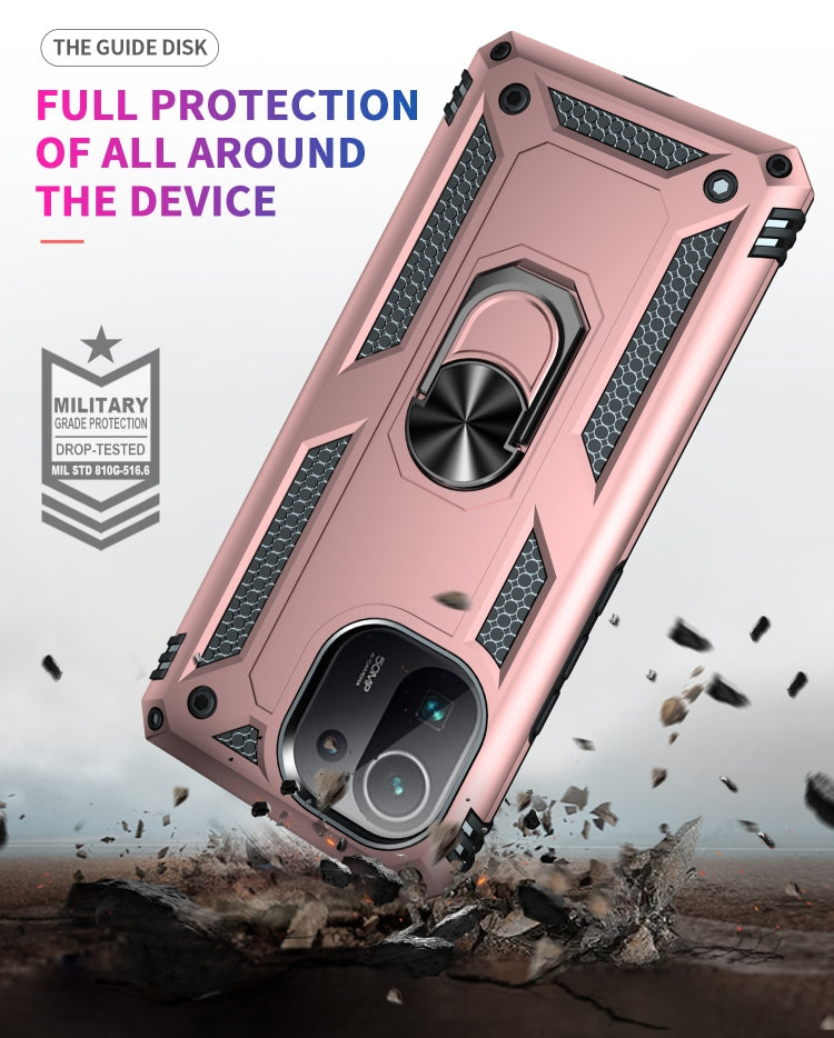 For Xiaomi Mi 11 Pro Shockproof TPU + PC Protective Case with 360 Degree Rotating Holder