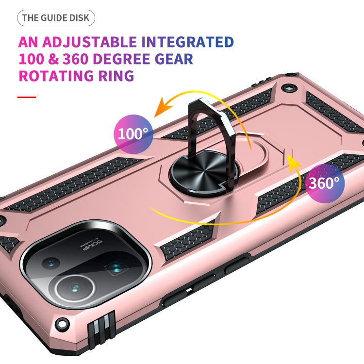 For Xiaomi Mi 11 Pro Shockproof TPU + PC Protective Case with 360 Degree Rotating Holder