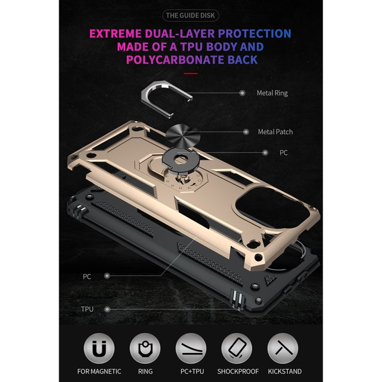 For Xiaomi Mi 11 Pro Shockproof TPU + PC Protective Case with 360 Degree Rotating Holder