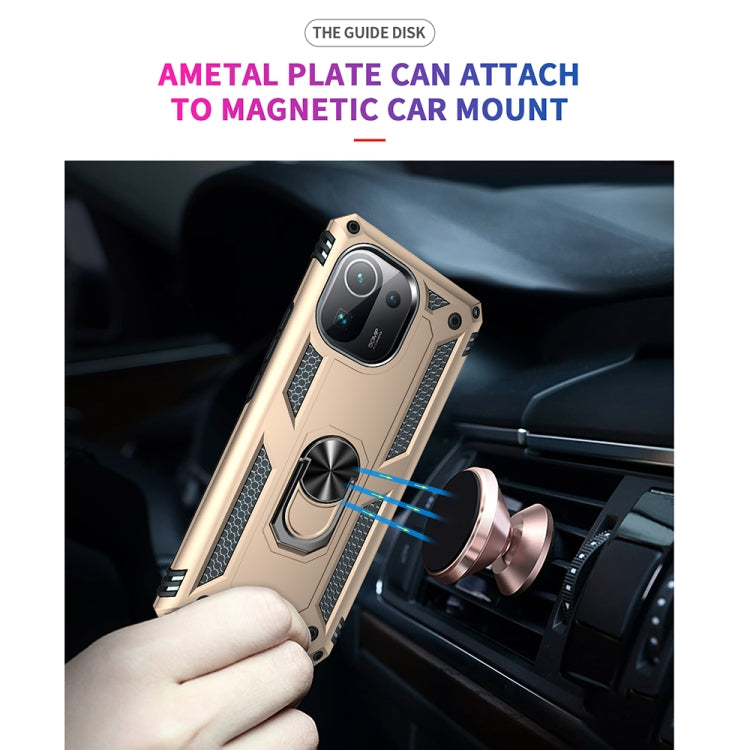For Xiaomi Mi 11 Pro Shockproof TPU + PC Protective Case with 360 Degree Rotating Holder