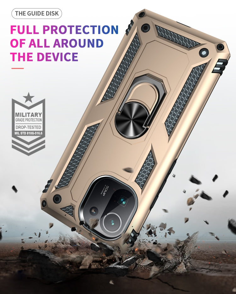 For Xiaomi Mi 11 Pro Shockproof TPU + PC Protective Case with 360 Degree Rotating Holder