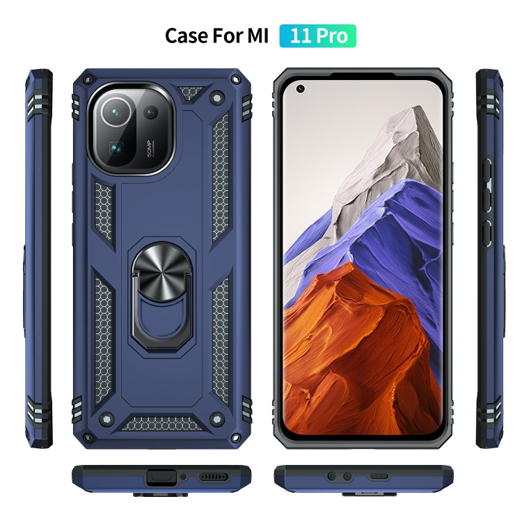 For Xiaomi Mi 11 Pro Shockproof TPU + PC Protective Case with 360 Degree Rotating Holder