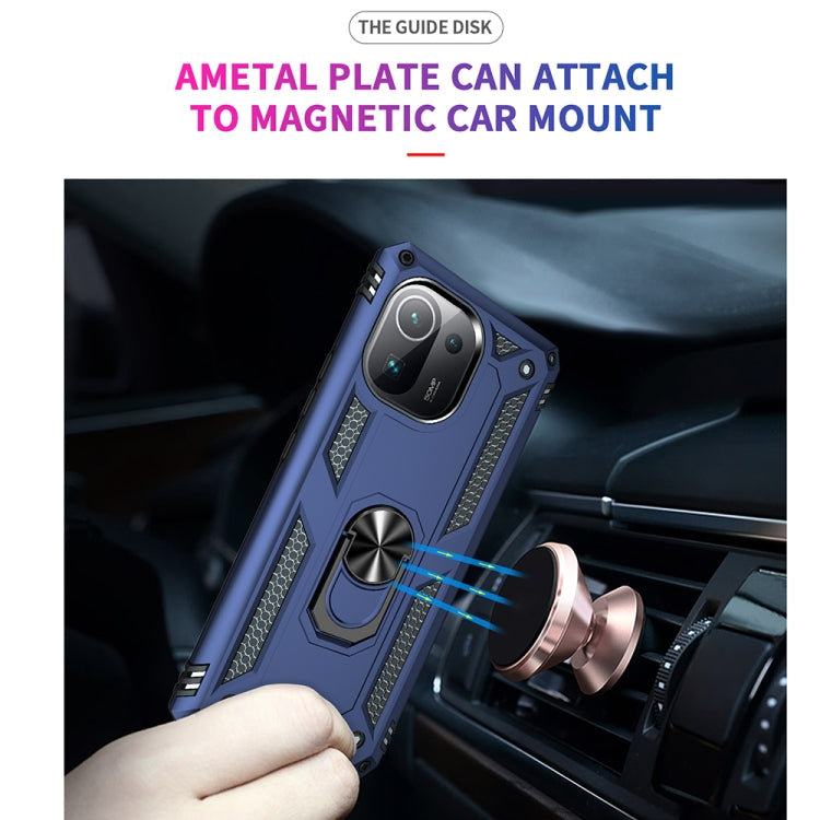 For Xiaomi Mi 11 Pro Shockproof TPU + PC Protective Case with 360 Degree Rotating Holder