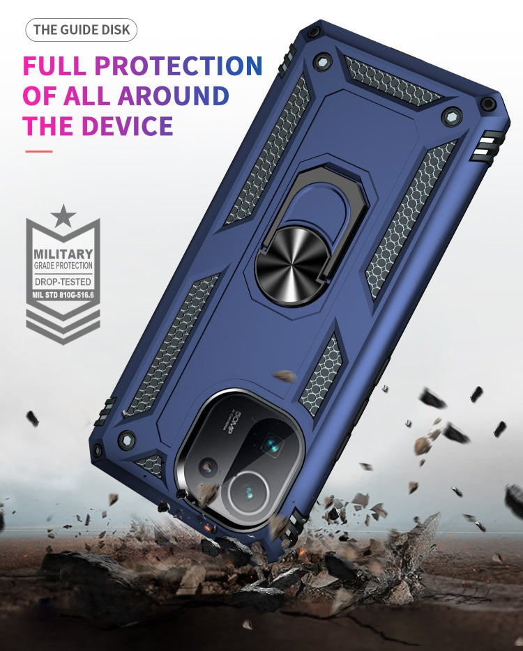 For Xiaomi Mi 11 Pro Shockproof TPU + PC Protective Case with 360 Degree Rotating Holder
