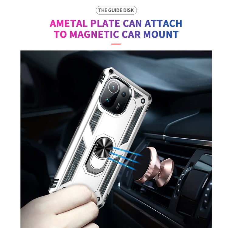 For Xiaomi Mi 11 Pro Shockproof TPU + PC Protective Case with 360 Degree Rotating Holder