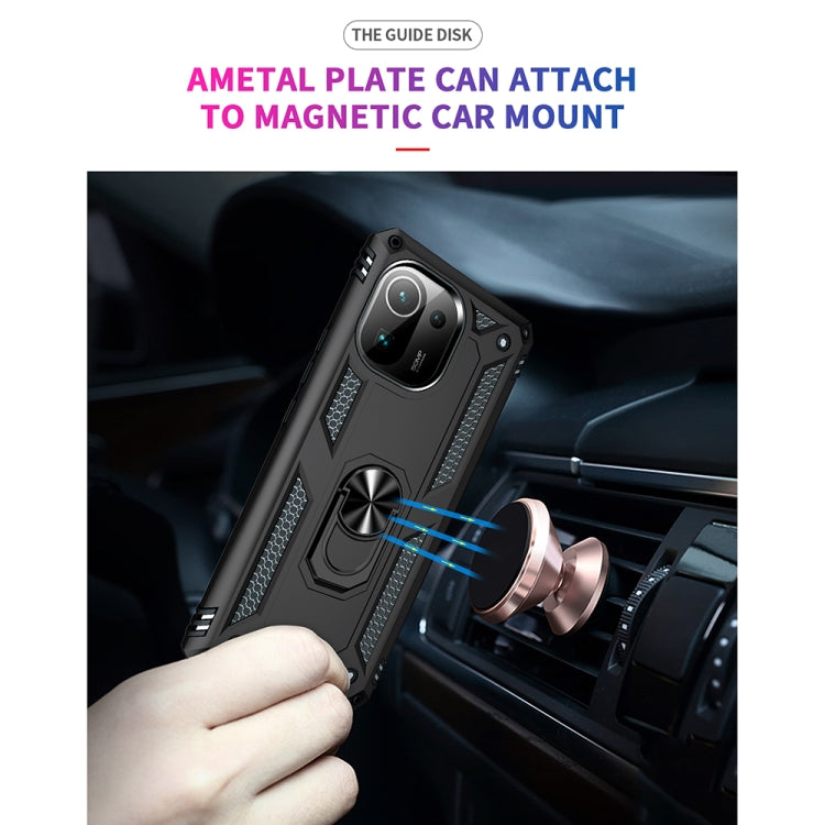 For Xiaomi Mi 11 Pro Shockproof TPU + PC Protective Case with 360 Degree Rotating Holder