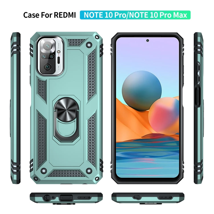 For Xiaomi Redmi Note 10 Pro Shockproof TPU + PC Protective Case with 360 Degree Rotating Holder