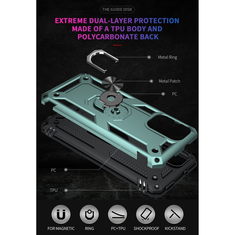 For Xiaomi Redmi Note 10 Pro Shockproof TPU + PC Protective Case with 360 Degree Rotating Holder