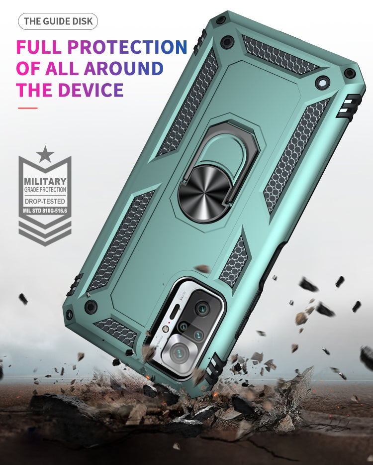 For Xiaomi Redmi Note 10 Pro Shockproof TPU + PC Protective Case with 360 Degree Rotating Holder