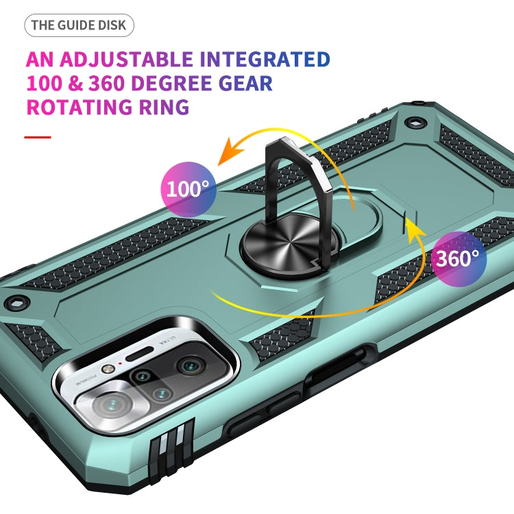 For Xiaomi Redmi Note 10 Pro Shockproof TPU + PC Protective Case with 360 Degree Rotating Holder