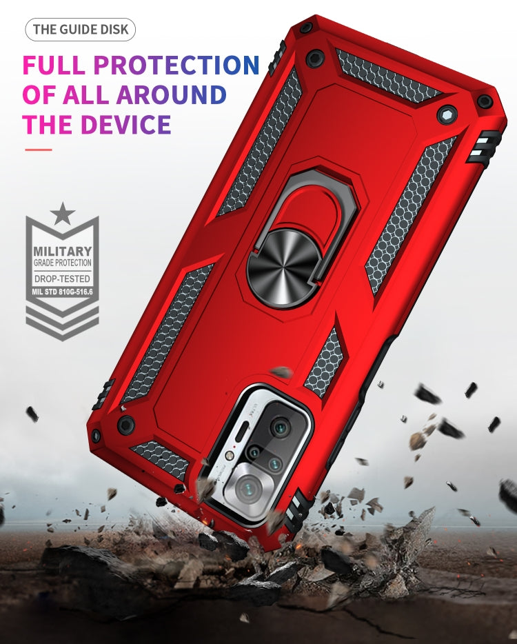 For Xiaomi Redmi Note 10 Pro Shockproof TPU + PC Protective Case with 360 Degree Rotating Holder