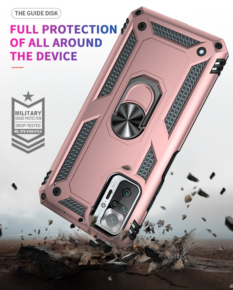 For Xiaomi Redmi Note 10 Pro Shockproof TPU + PC Protective Case with 360 Degree Rotating Holder