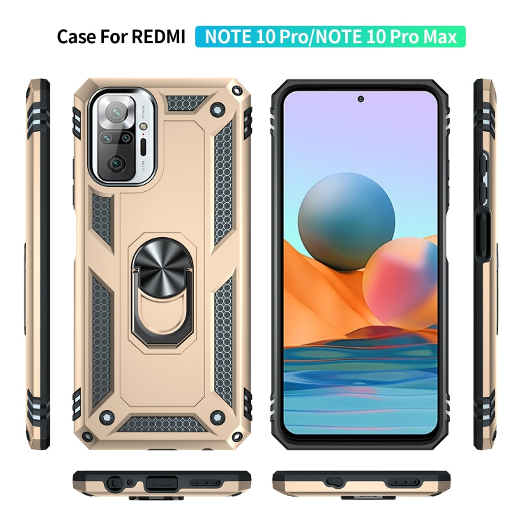 For Xiaomi Redmi Note 10 Pro Shockproof TPU + PC Protective Case with 360 Degree Rotating Holder