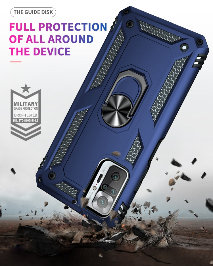 For Xiaomi Redmi Note 10 Pro Shockproof TPU + PC Protective Case with 360 Degree Rotating Holder