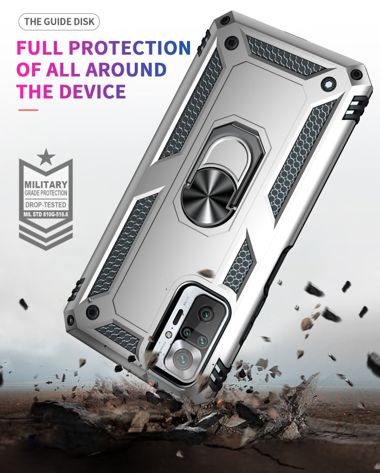 For Xiaomi Redmi Note 10 Pro Shockproof TPU + PC Protective Case with 360 Degree Rotating Holder