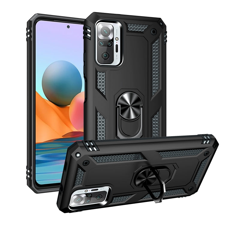For Xiaomi Redmi Note 10 Pro Shockproof TPU + PC Protective Case with 360 Degree Rotating Holder
