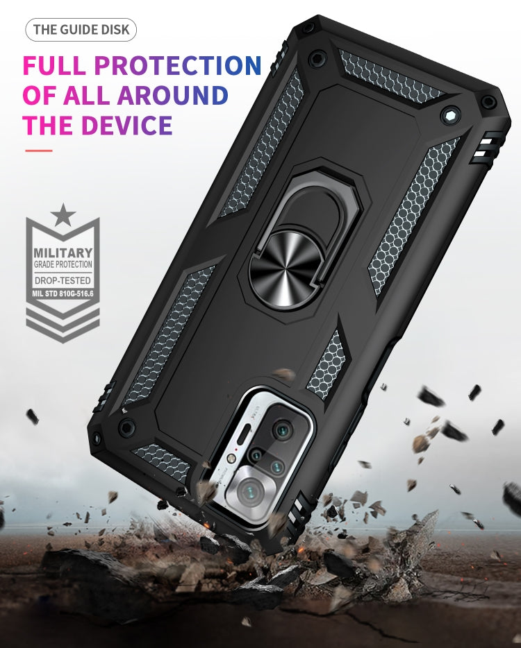 For Xiaomi Redmi Note 10 Pro Shockproof TPU + PC Protective Case with 360 Degree Rotating Holder