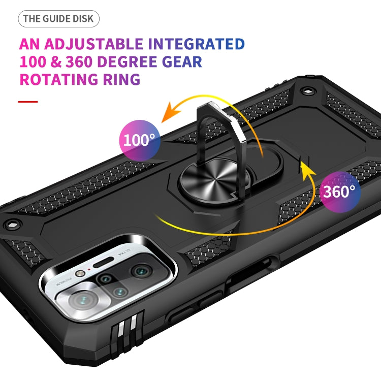 For Xiaomi Redmi Note 10 Pro Shockproof TPU + PC Protective Case with 360 Degree Rotating Holder