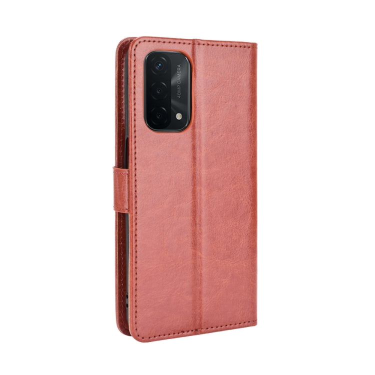 For OPPO A54 5G / A74 5G / A93 5G Crazy Horse Texture Horizontal Flip Leather Case with Holder & Card Slots & Lanyard