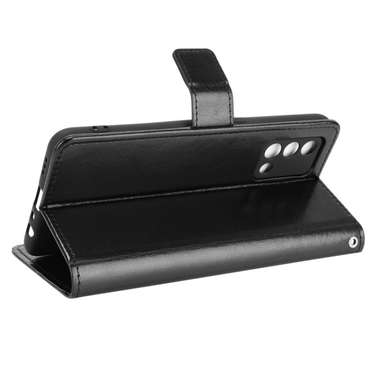 For OPPO A74 4G / F19 4G Crazy Horse Texture Horizontal Flip Leather Case with Holder & Card Slots & Lanyard