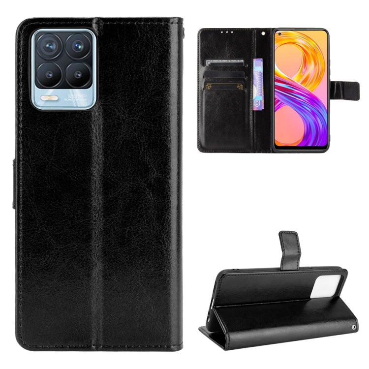 For OPPO Realme 8 4G / Realme 8 Pro 4G Crazy Horse Texture Horizontal Flip Leather Case with Holder & Card Slots & Lanyard