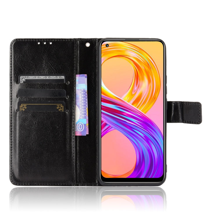 For OPPO Realme 8 4G / Realme 8 Pro 4G Crazy Horse Texture Horizontal Flip Leather Case with Holder & Card Slots & Lanyard