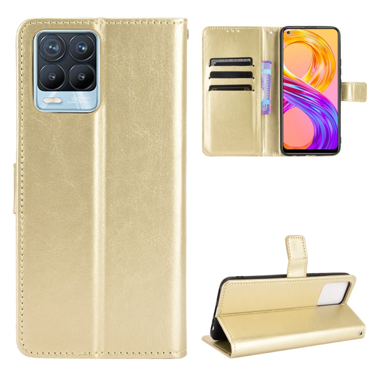 For OPPO Realme 8 4G / Realme 8 Pro 4G Crazy Horse Texture Horizontal Flip Leather Case with Holder & Card Slots & Lanyard
