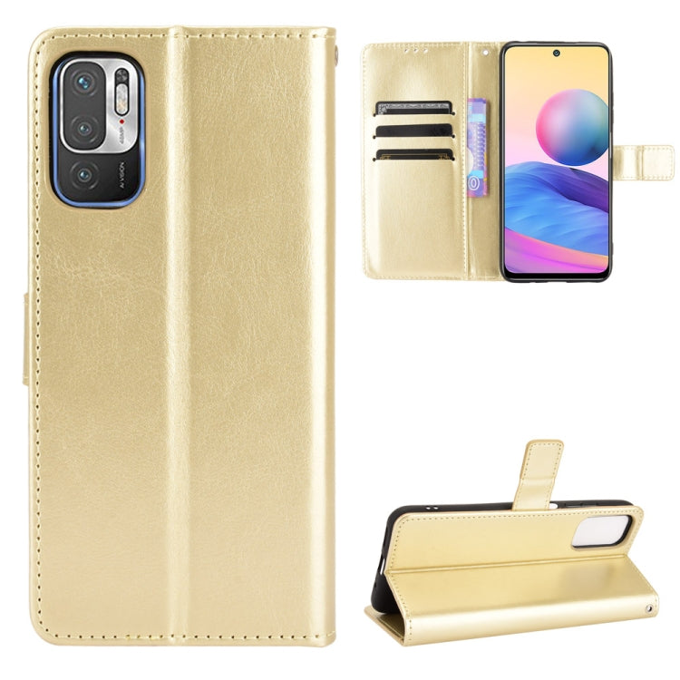 For Xiaomi Redmi Note 10 5G Crazy Horse Texture Horizontal Flip Leather Case with Holder & Card Slots & Lanyard