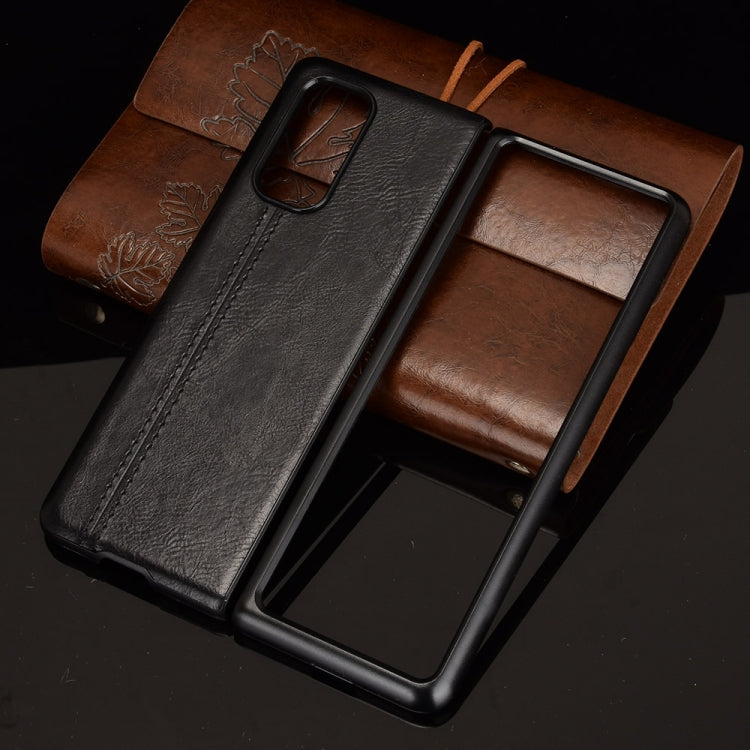 For Xiaomi Mi Mix Fold Shockproof Sewing Cow Skin Texture PC + PU + TPU Case