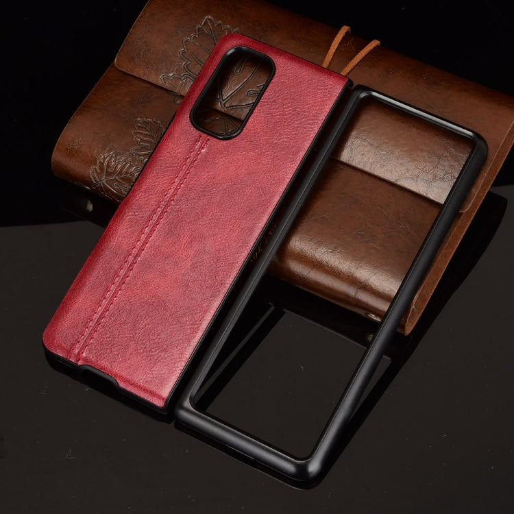 For Xiaomi Mi Mix Fold Shockproof Sewing Cow Skin Texture PC + PU + TPU Case