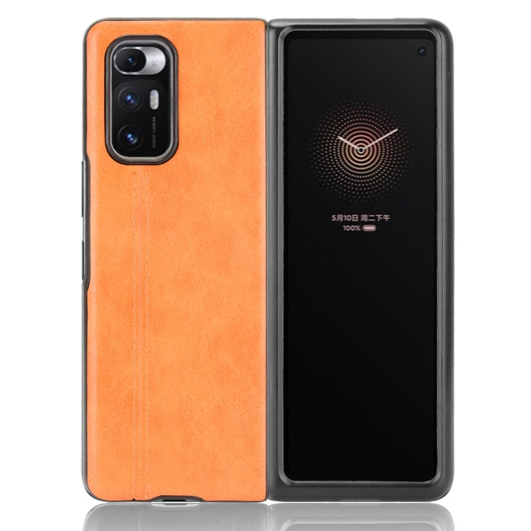 For Xiaomi Mi Mix Fold Shockproof Sewing Cow Skin Texture PC + PU + TPU Case