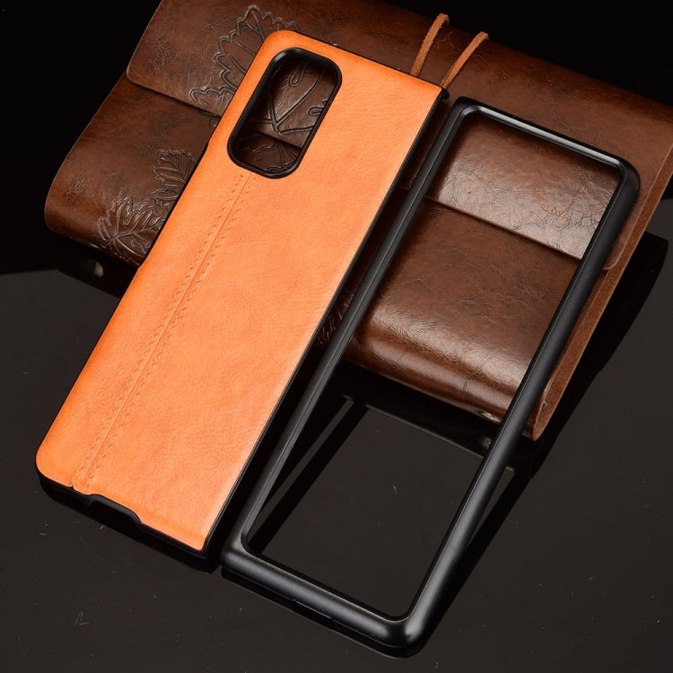 For Xiaomi Mi Mix Fold Shockproof Sewing Cow Skin Texture PC + PU + TPU Case